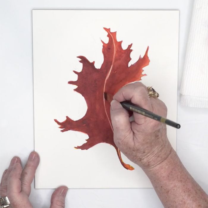 Leaf painting