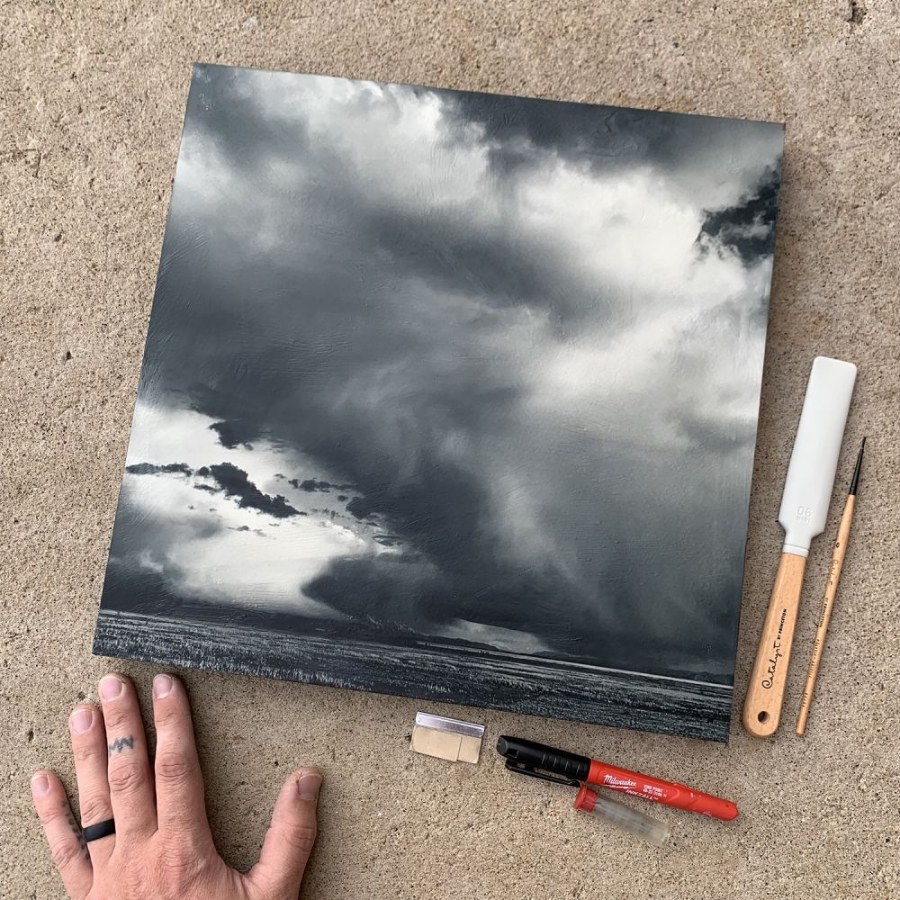 14x14, photo encaustic on Woodpanel