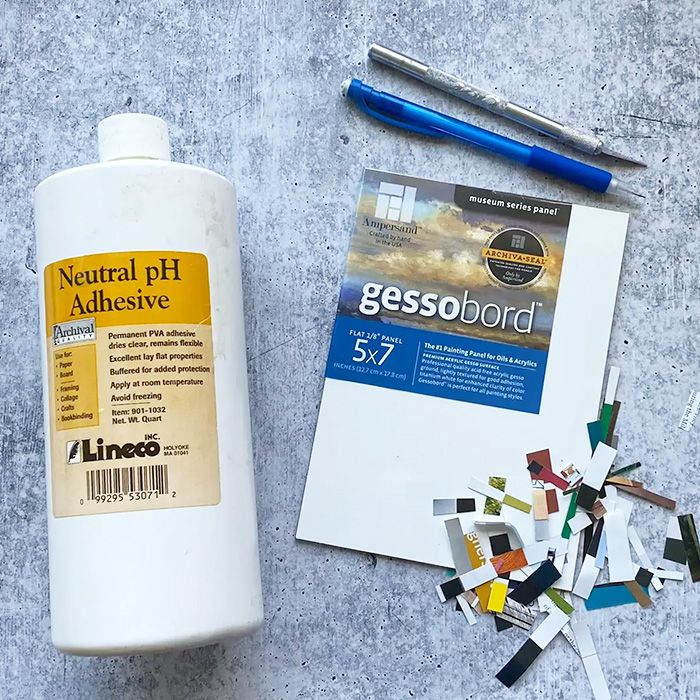 Collage on Gessobord