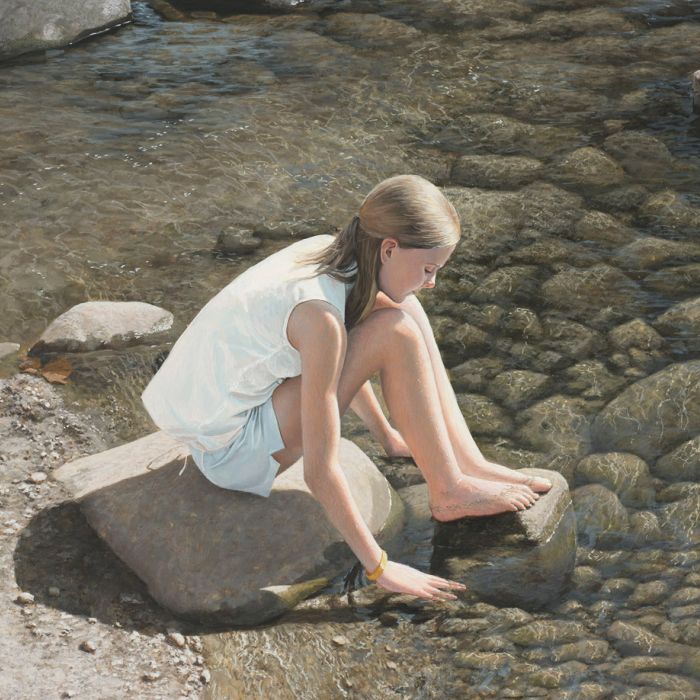Abby, Egg Tempera on Claybord, Mark Meunier