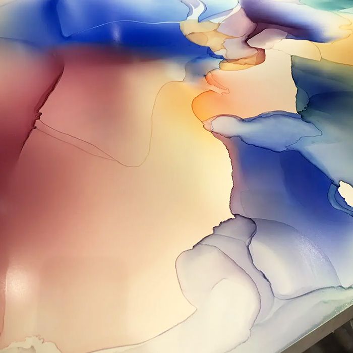 Butterfly effect with inks