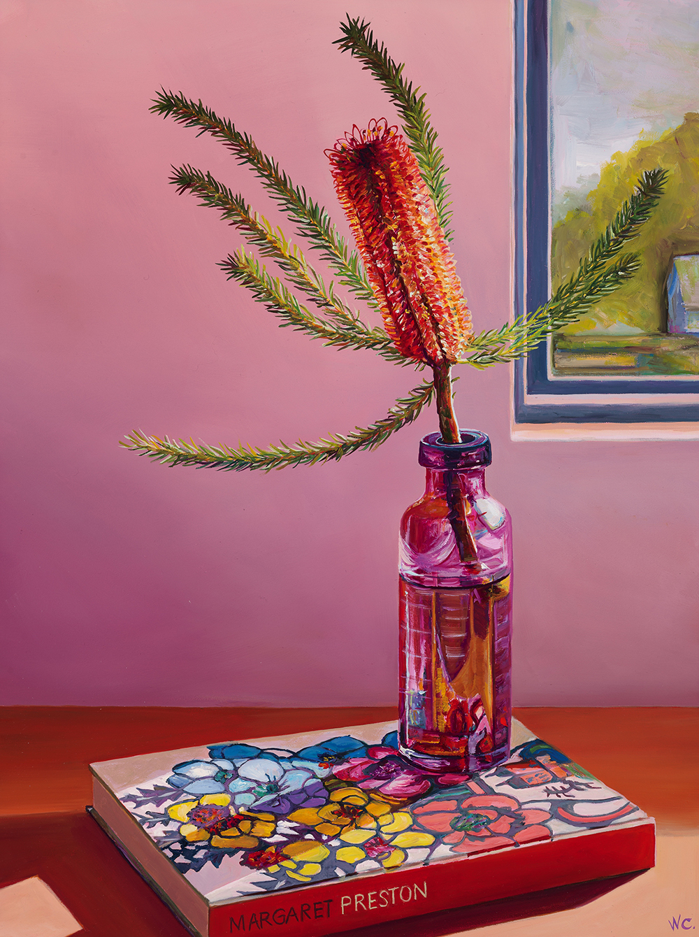 Banksia in Pink on Margaret Preston
